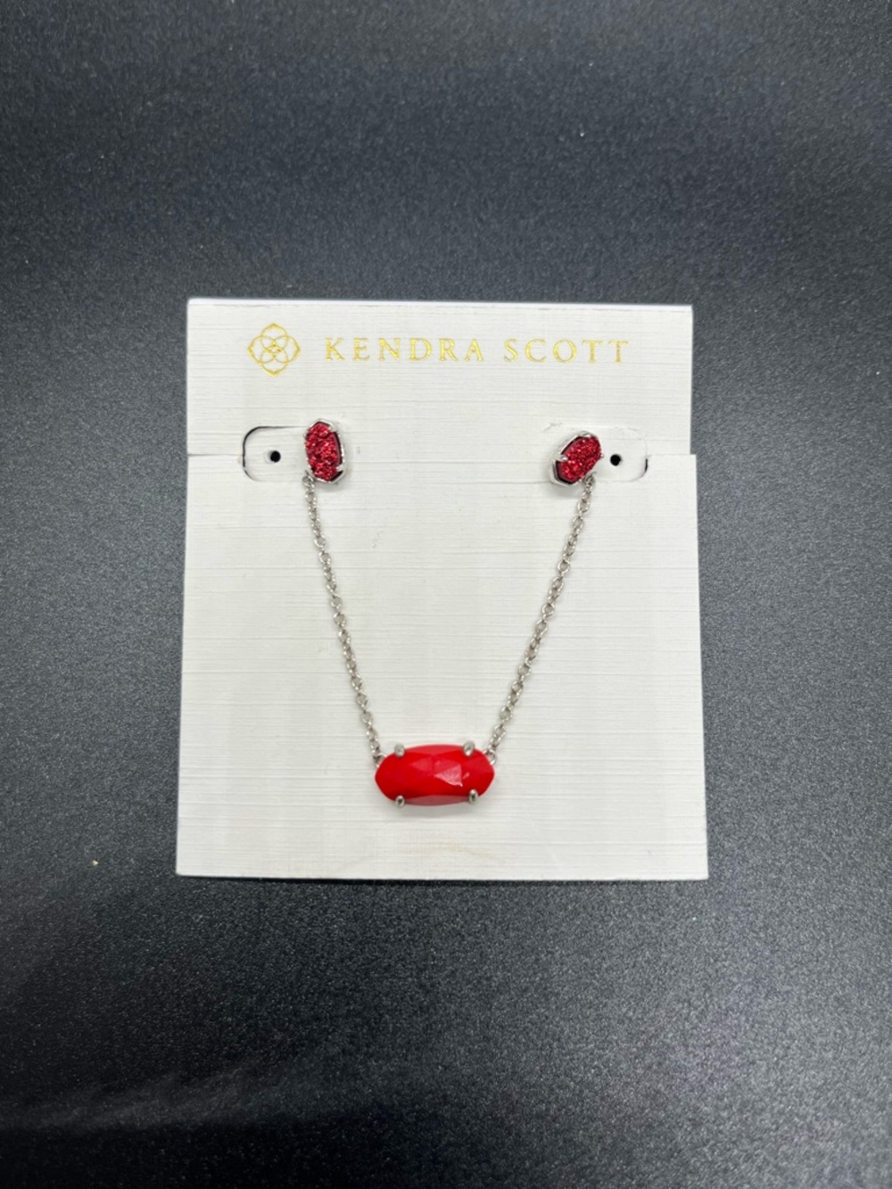 Kendra Scott Elisa Necklace and Drusy Earring Set